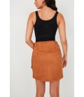 FRINGED SUEDE-EFFECT SKIRT