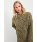 BRAIDED KNIT SWEATER