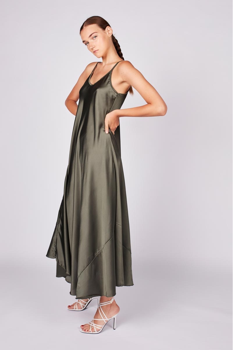 PLEATED EVENT DRESS